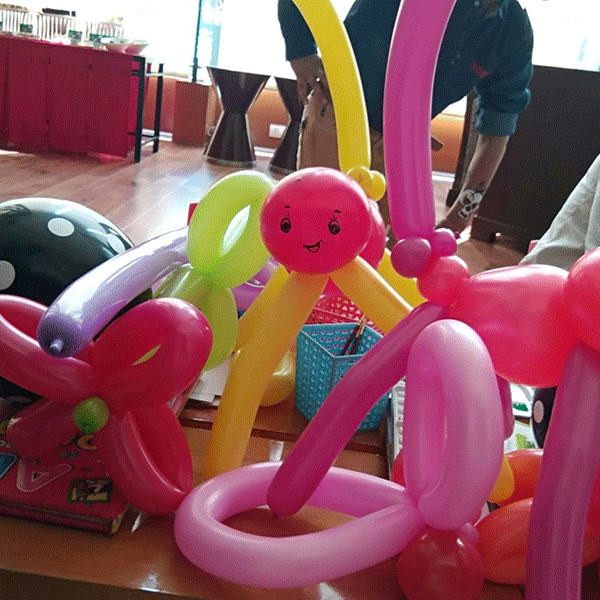 Balloon twisting for birthday party